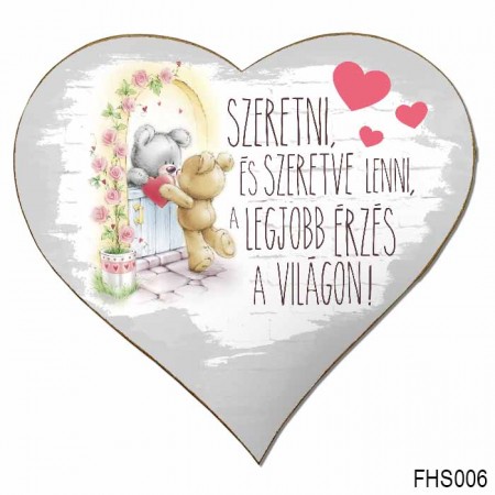 Szív Hűtőmágnes 12x12cm