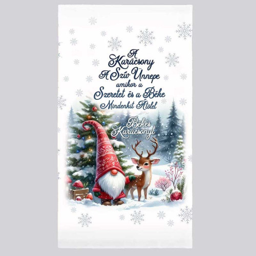 Karácsonyra Mintás Törölköző