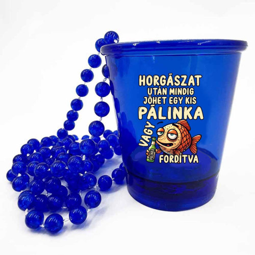 Nyakba Akasztható Felespohár, LED világítással Horgászoknak