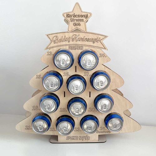 Karácsonyi Sörös Adventi Naptár Fából 🎄🍺