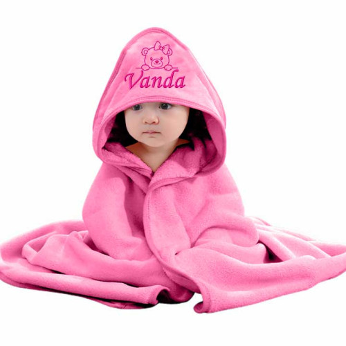 Egyedi Névre Hímzett Kapucnis Baba Köntös