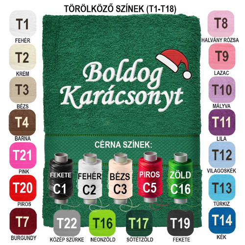 Karácsonyi Hímzett Törölközők, Plédek