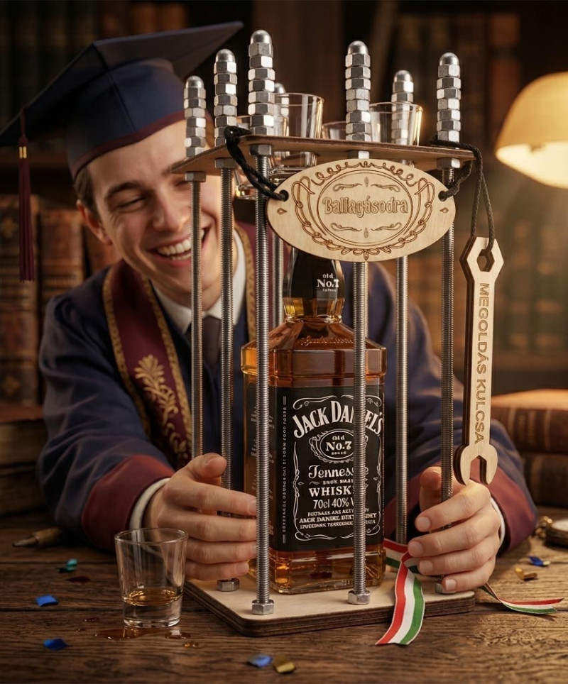 A legviccesebb ballagási ajándék férfiaknak: Szabadítsd ki az italt a rácsok mögül!