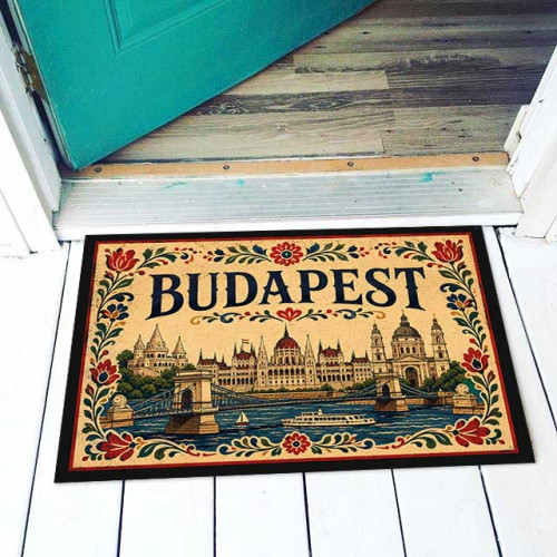 Budapest és Hungary Mintás Lábtörlők