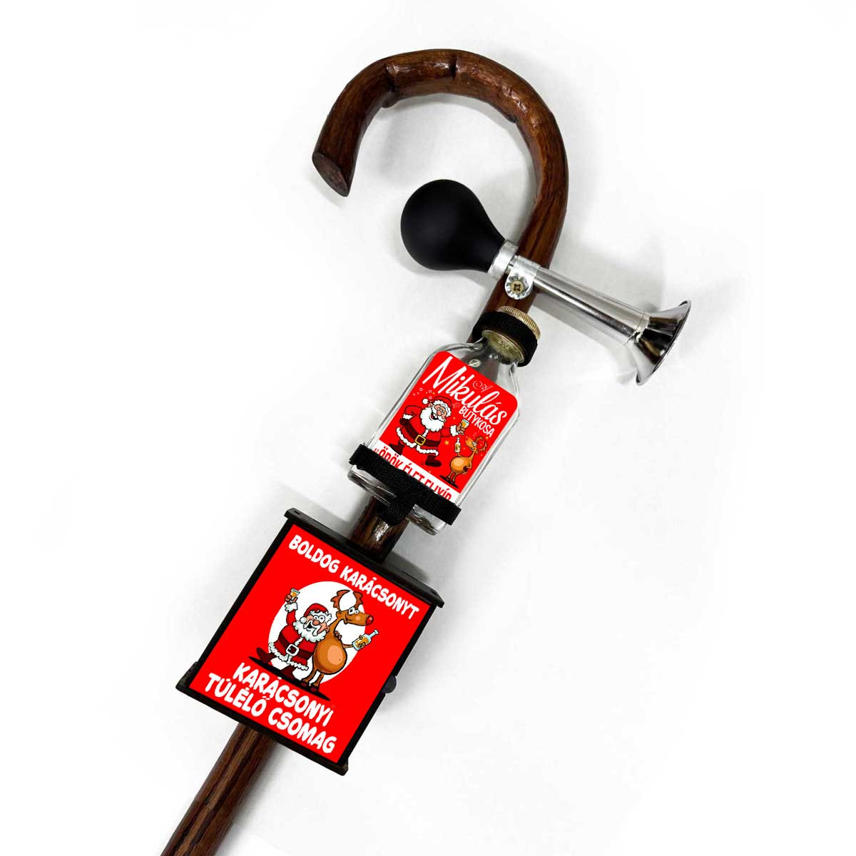 Vicces Sétabot - Dudás Kampósbot - Mikulás Sétabotja 🎅 - Vicces Karácsonyi Ajándék, Vicces Mikulás Ajándék