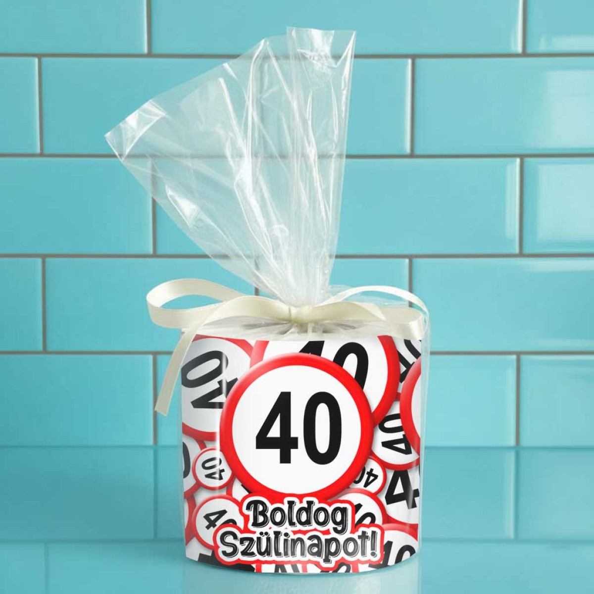 Vicces WC Papír 40. Születésnapra – 40 Boldog Szülinapot felirattal - Poénos Ajándék 40 Éveseknek, 40. Szülinapi Ajándék