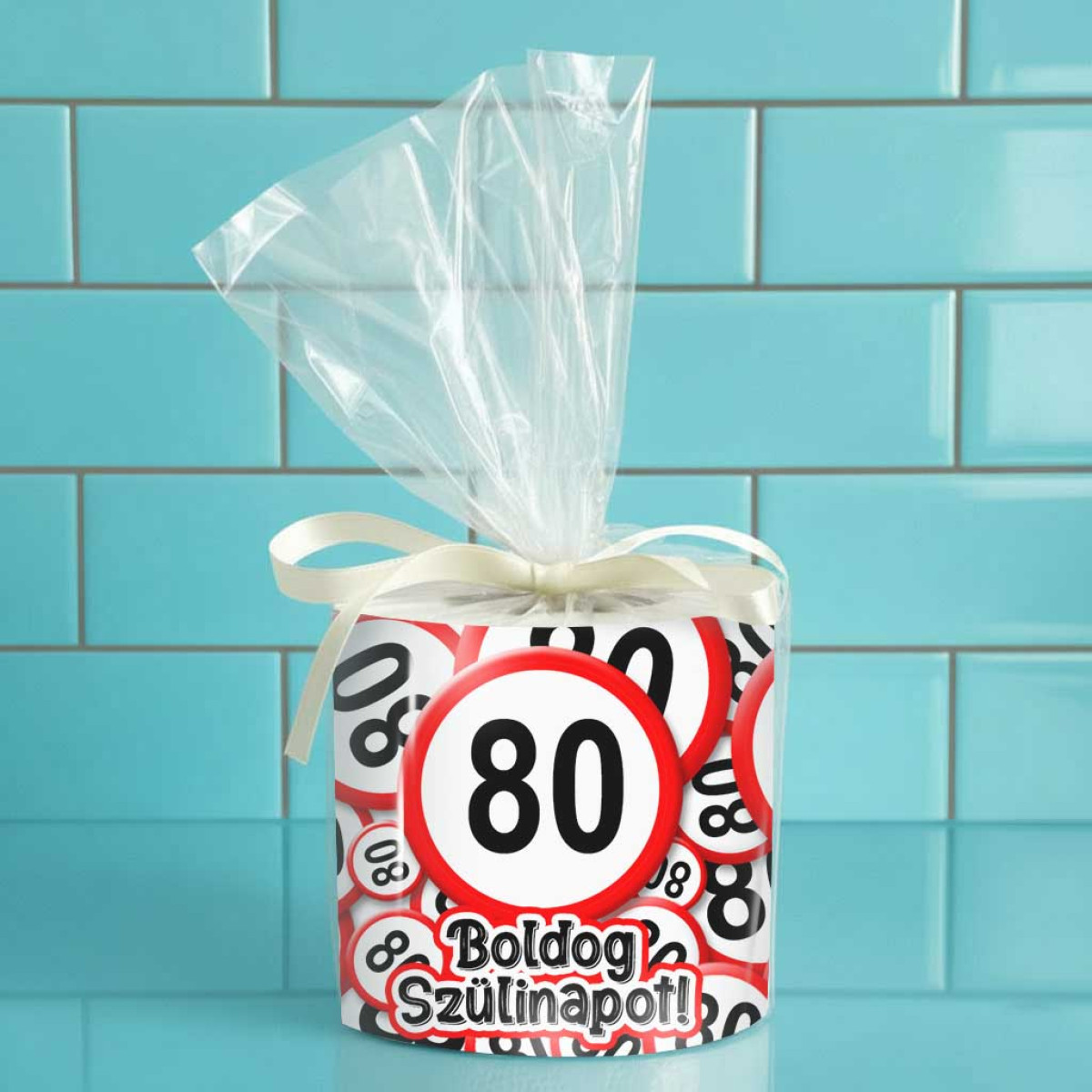 Vicces WC Papír 80. Születésnapra – 80 Boldog Szülinapot felirattal - Poénos Ajándék 80 Éveseknek, 80. Szülinapi Ajándék