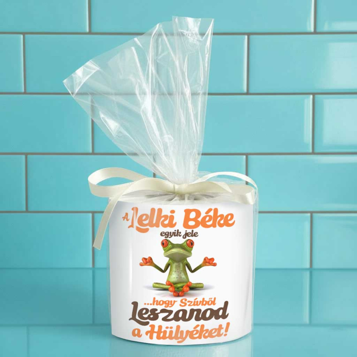 Vicces WC Papír – A Lelki Béke Egyik Jele, hogy Szívből Leszarod a Hülyéket felirattal Toalett Papír - Vicces Ajándék