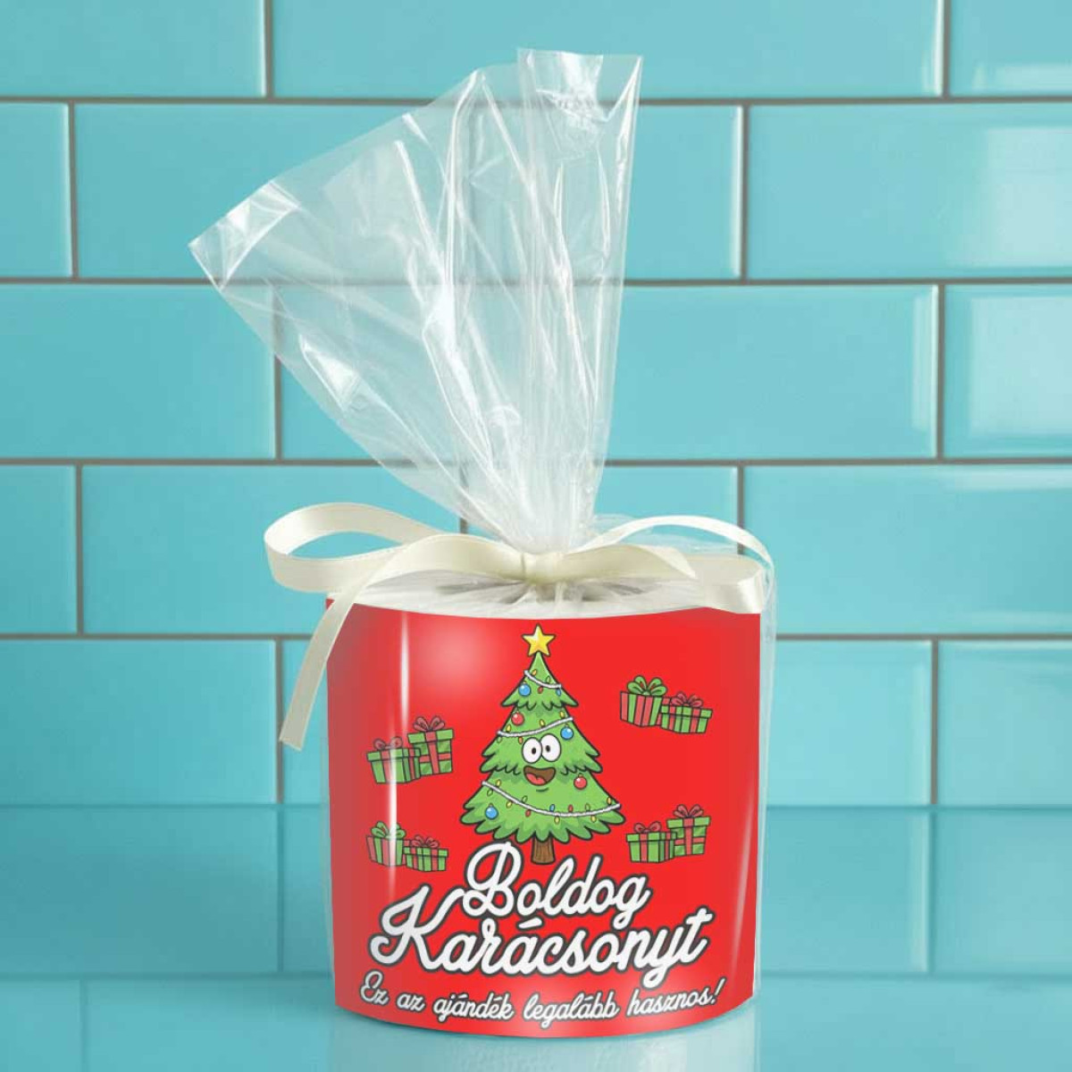 Vicces karácsonyi WC papír – Boldog Karácsonyt! Ez az ajándék legalább hasznos! - Vicces Ajándék Karácsonyra