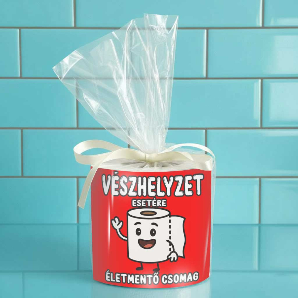 Vicces WC Papír – Vészhelyzet esetére, életmentő csomag - Vicces Ajándék Férfiaknak, Nőknek