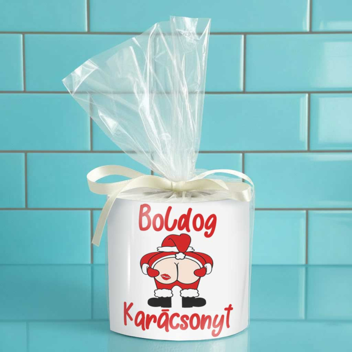 Vicces WC Papír – Boldog Karácsonyt - Vicces Ajándék Mikulásra Karácsonyra