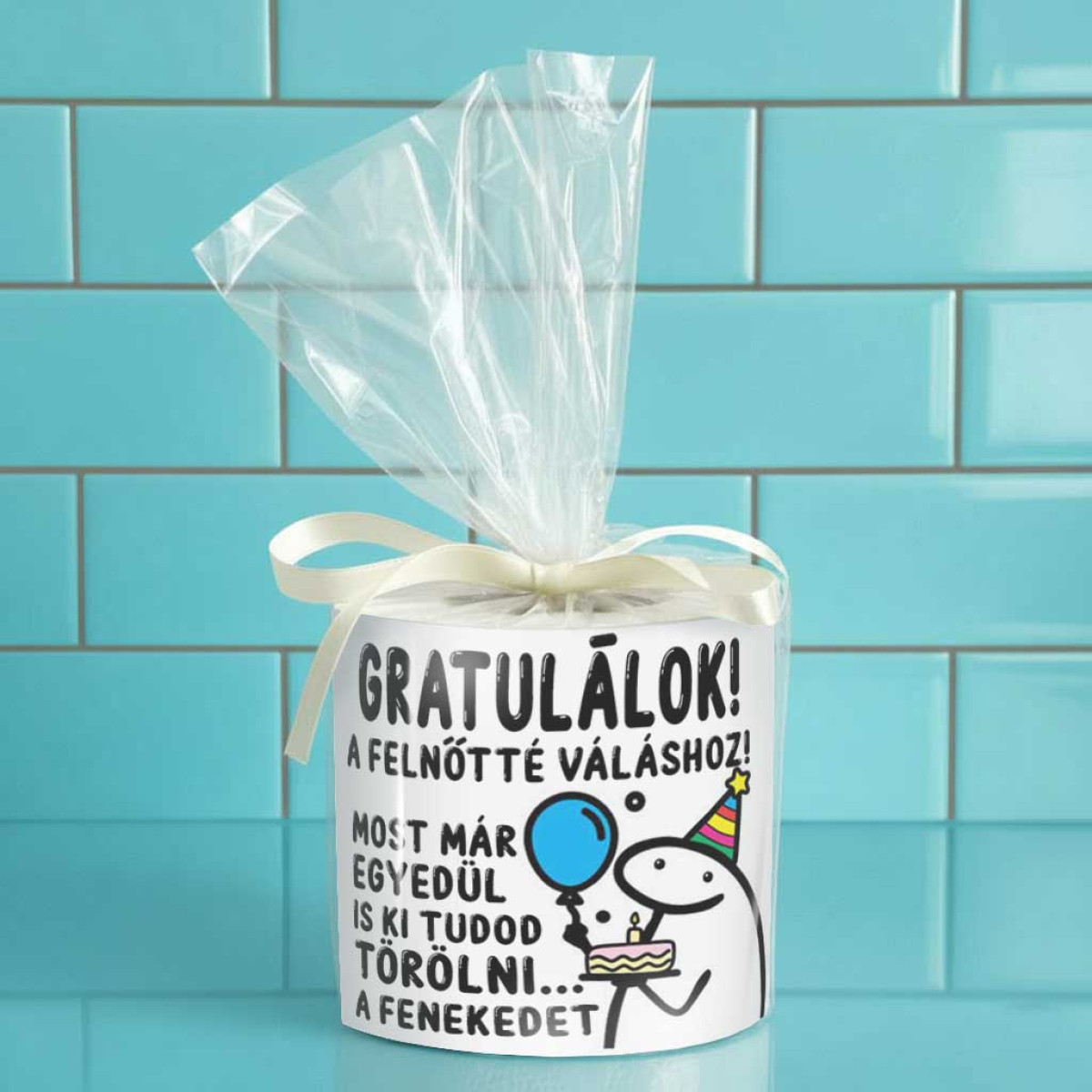 Vicces WC Papír Születésnapra – Gratulálok a Felnőtté Váláshoz - Vicces Szülinapi Ajándék