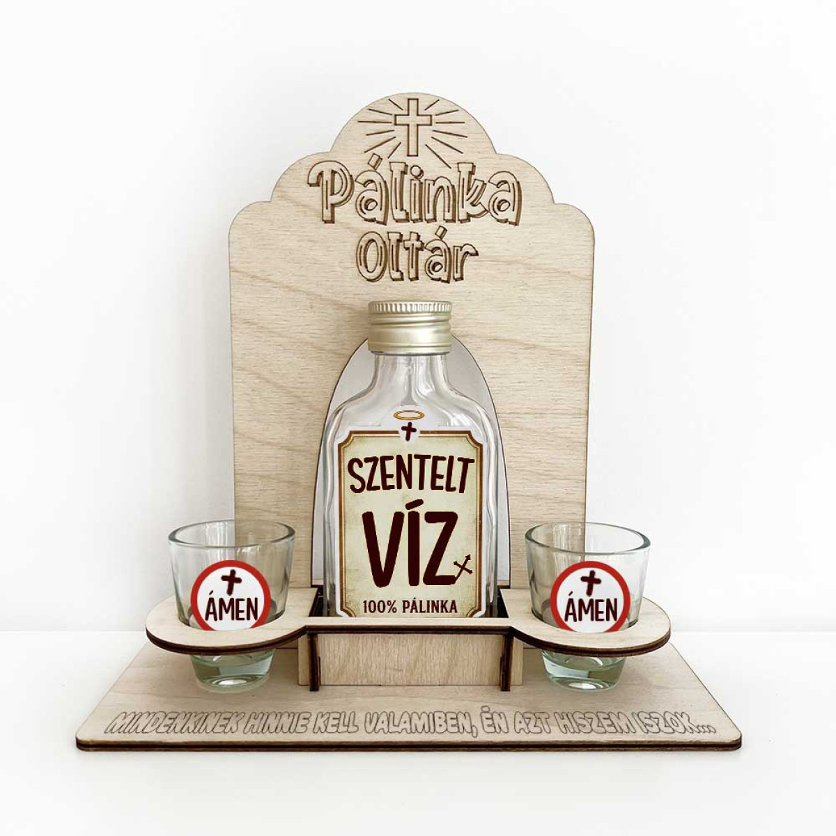 Vicces Pálinka Oltár - Szentelt Víz - Pálinka Kínáló Készlet