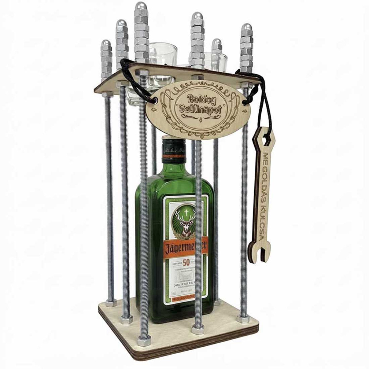 Vicces Fém Rácsos Börtön Italtartó - Boldog Szülinapot - Szülinapi Ajándék Italtartó