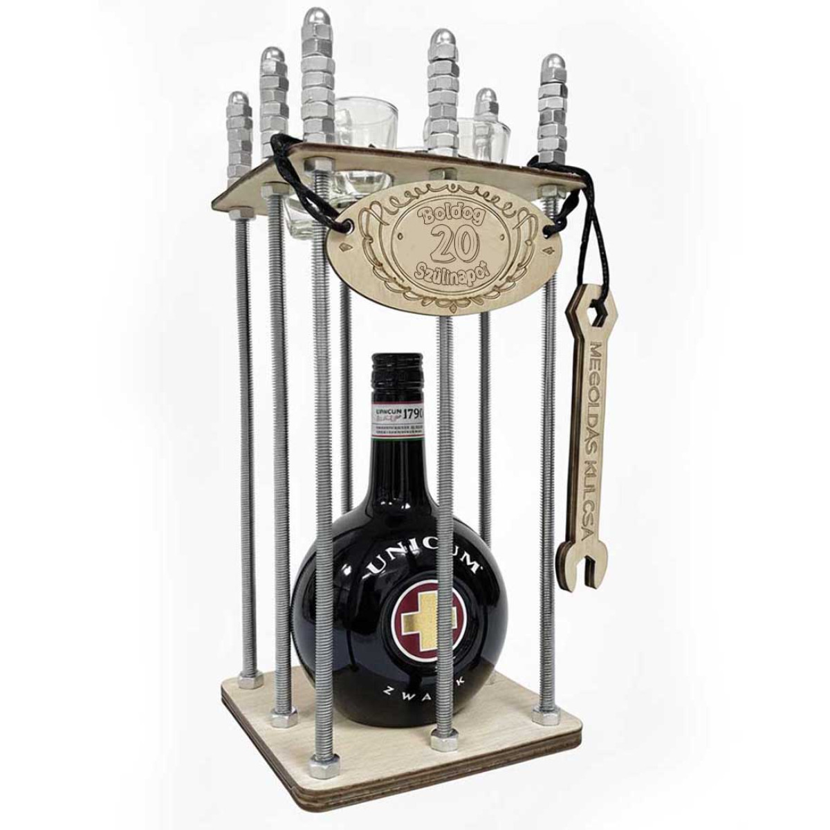 Vicces Fém Rácsos Börtön Italtartó - Boldog 20 Szülinapot - 20. Szülinapi Ajándék Italtartó