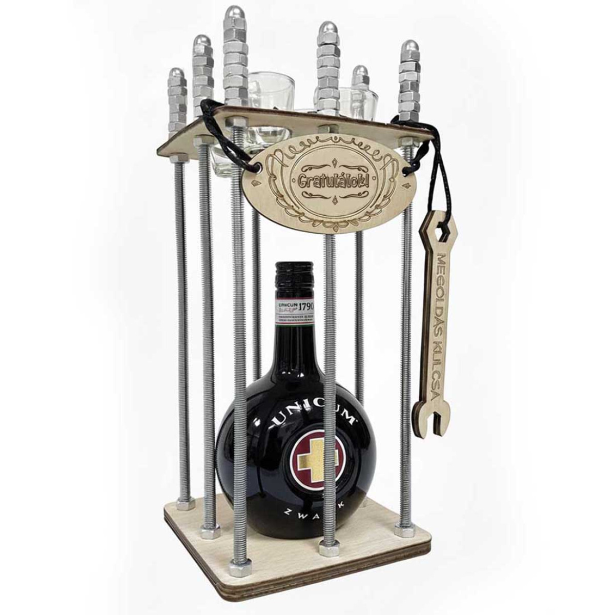 Vicces Fém Rácsos Börtön Italtartó - Gratulálok - Vicces Gratulációs Ajándék Italtartó