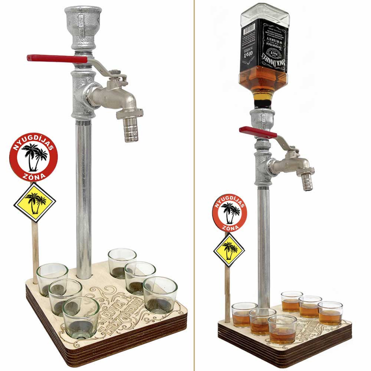 Vicces Italadagoló Csap - Nyugdíjas Zóna - Vicces Italos Ajándék Nyugdíjas Búcsúztatóra