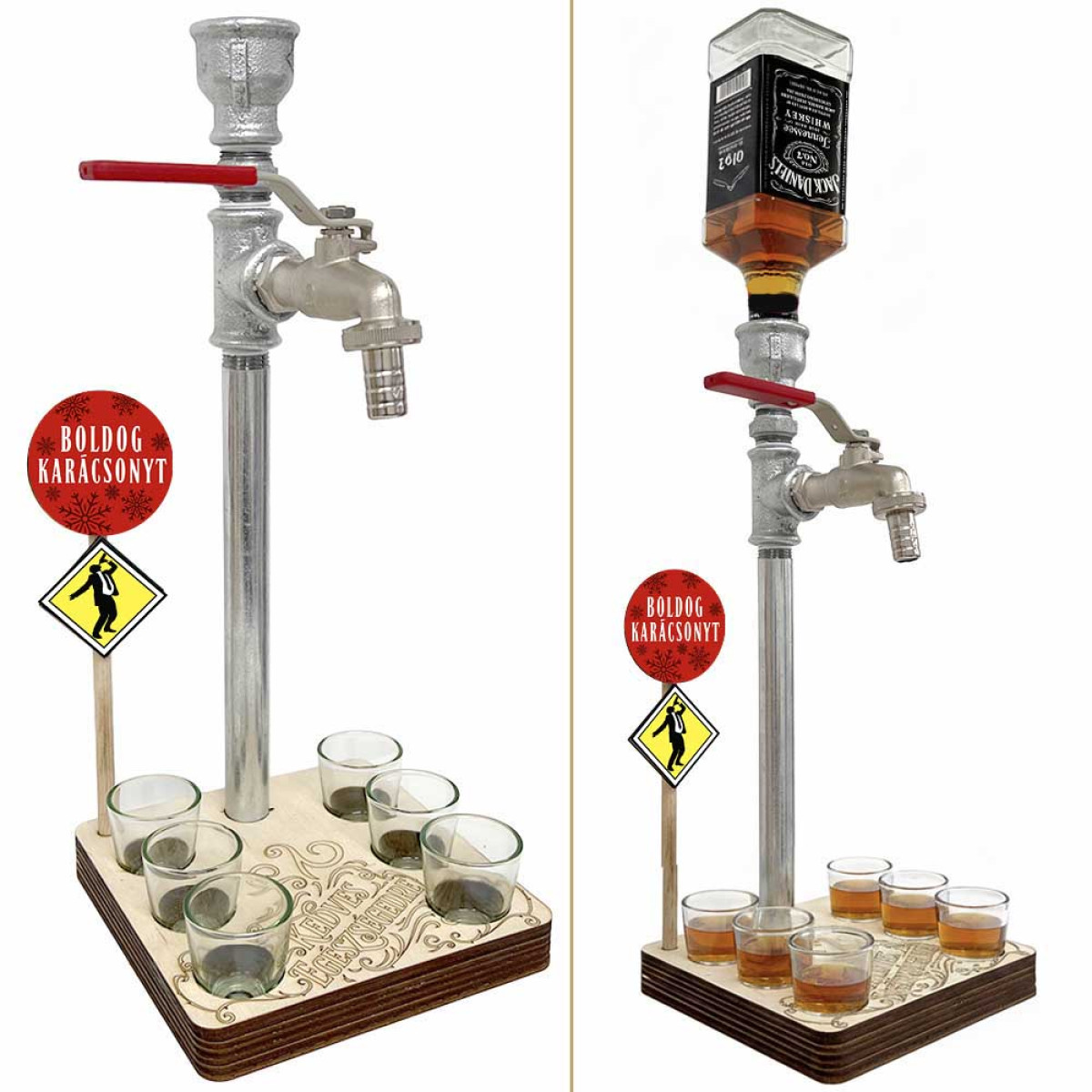 Vicces Italadagoló Csap - Boldog Karácsonyt - Vicces Italos Ajándék Karácsonyra