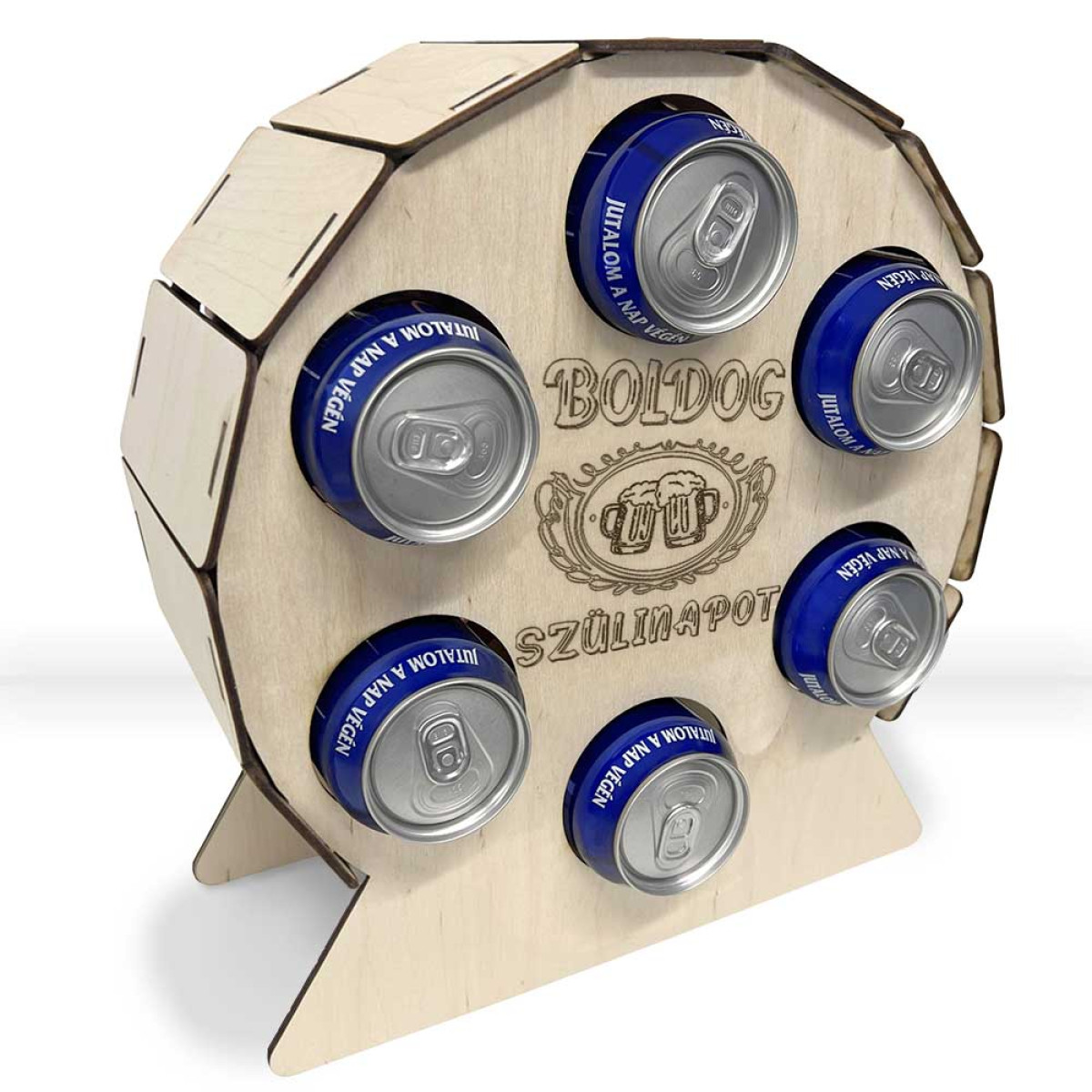 Fa Hatos Sörtartó Hordó - Boldog Szülinapot - Születésnapi Ajándék