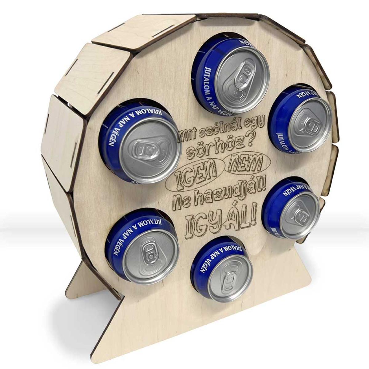 Fa Hatos Sörtartó Hordó - Mit Szólnál Egy Sörhöz? - Vicces Sörös Ajándék