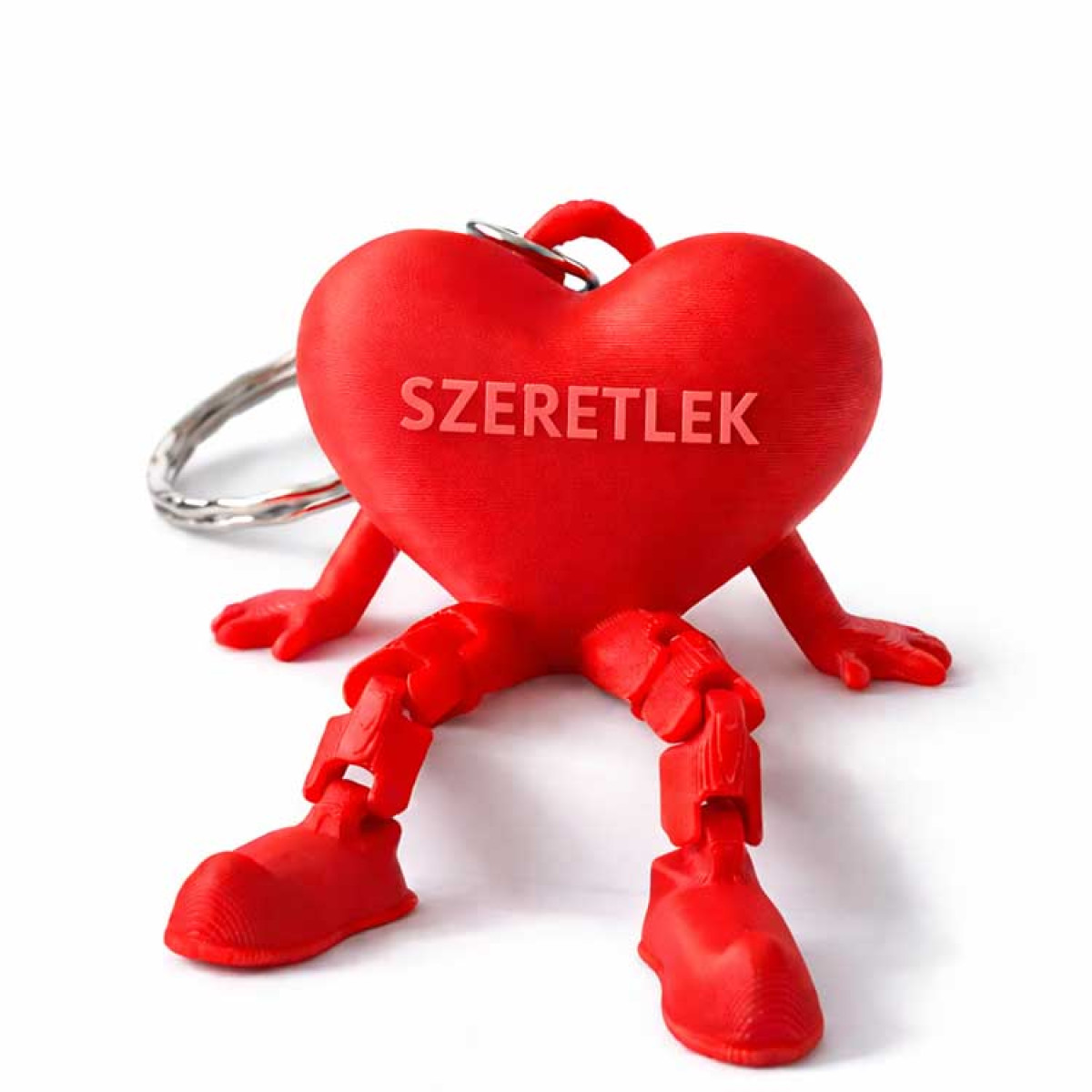 3D Nyomtatott „Szeretlek” szíves kulcstartó – Valentin napi ajándék