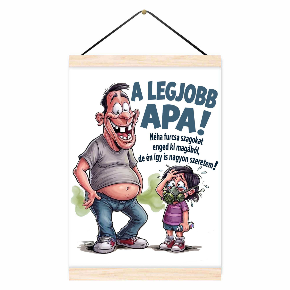 Oklevél - A Legjobb Apa Szagos - Apáknak, Apák Napi Ajándék