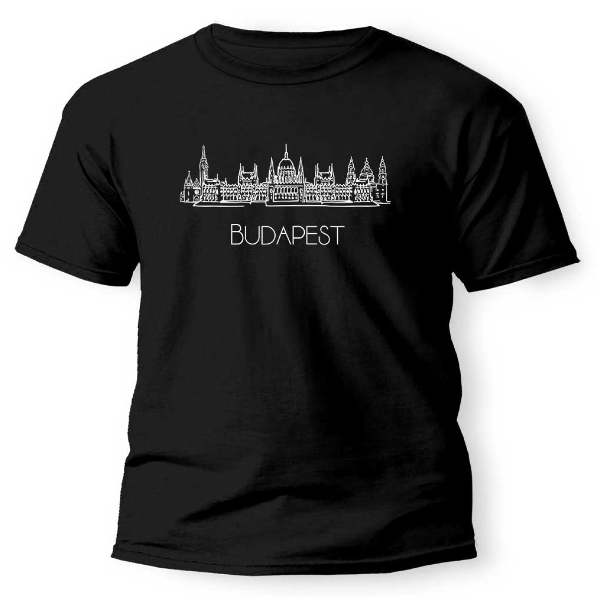 (PX343) Budapest Parlament Póló Minimalista Dizájnnal