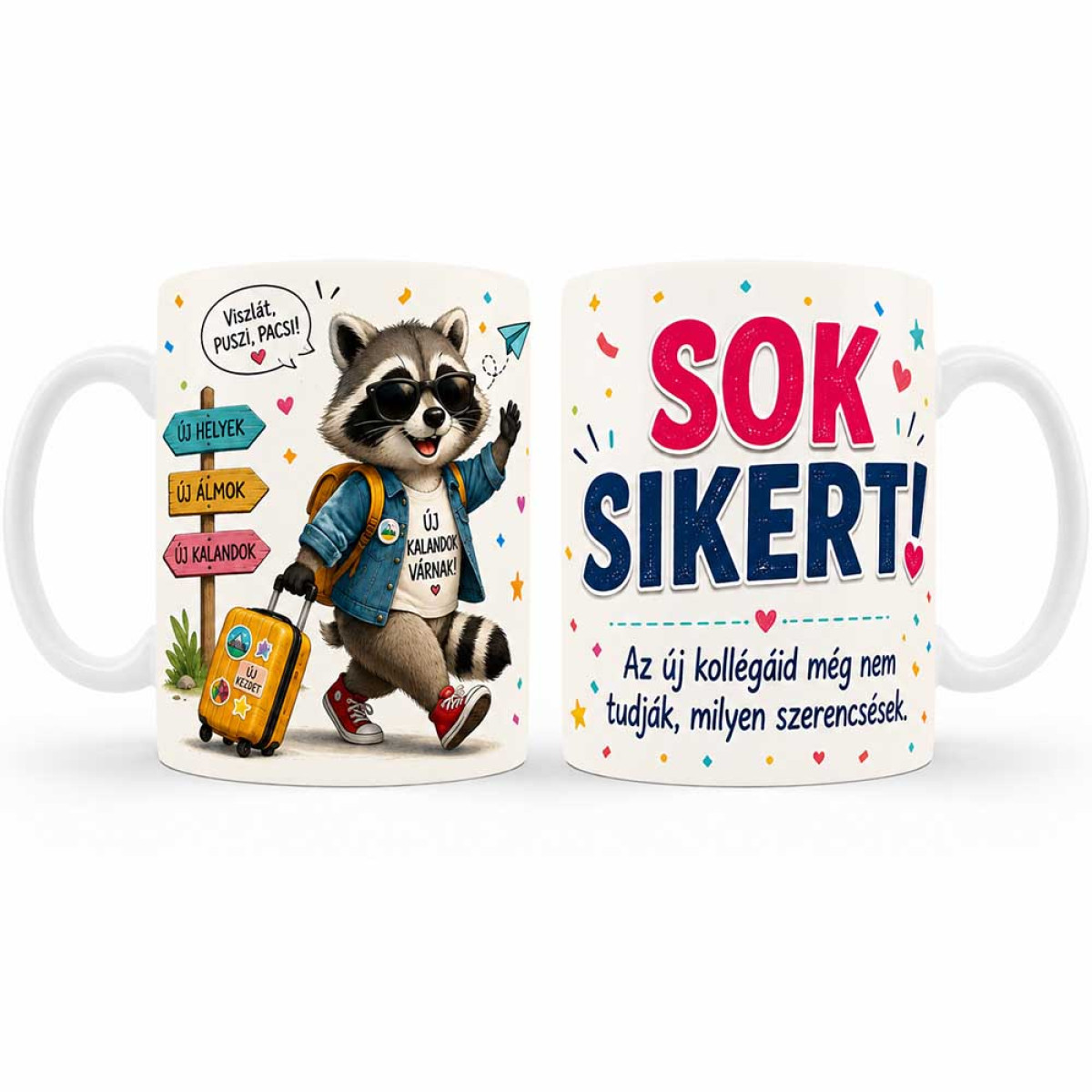 (B1470) Vicces Búcsúztató Bögre Kollégának – Sok Sikert! – Humoros Ajándék Munkahelyváltáshoz