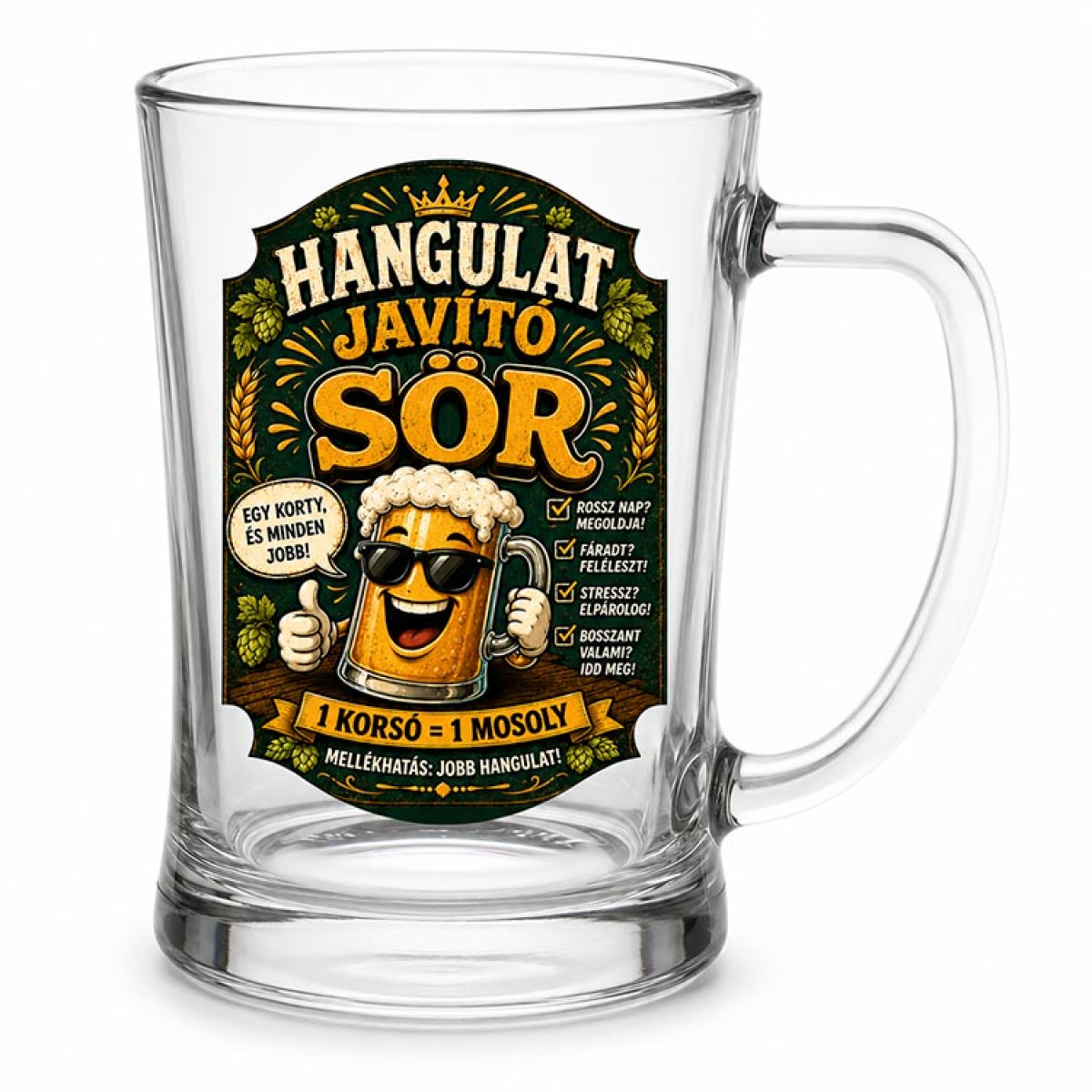 (SS391) Vicces Söröskorsó 500 ml – Hangulatjavító Sör – Humoros Ajándék