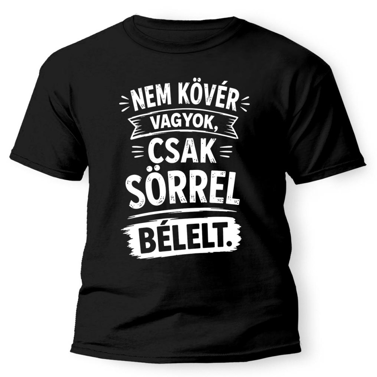 (PX372) Nem Kövér Vagyok, Csak Sörrel Bélelt – Vicces Sörös Póló