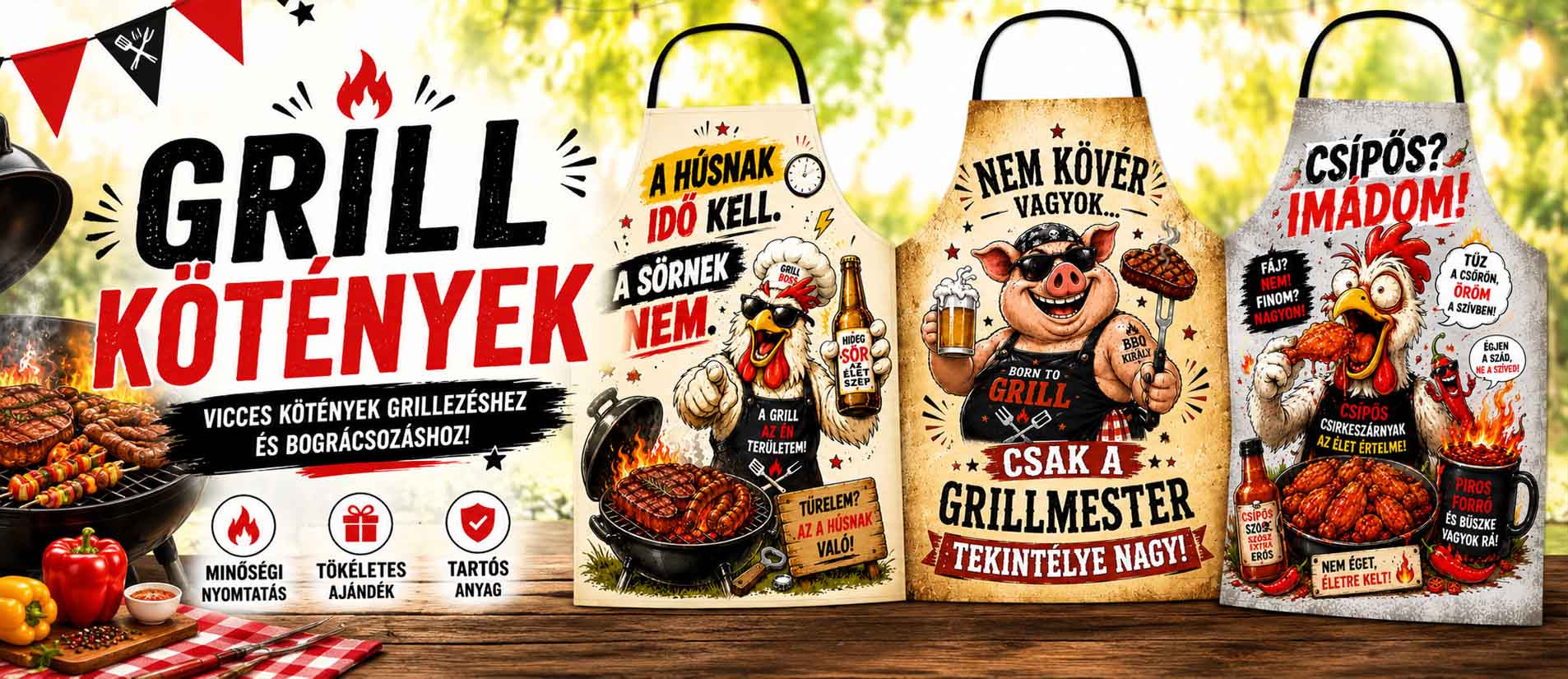 Grill Kötények