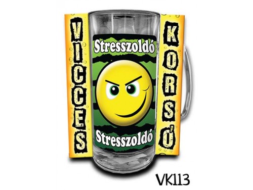 (VK113) Vicces Korsó 0,3 L - Stresszoldó - Vicces Ajándék