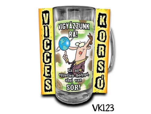 (VK123) Vicces Korsó 0,3 L - Vigyázzunk rá! – Vicces Ajándék