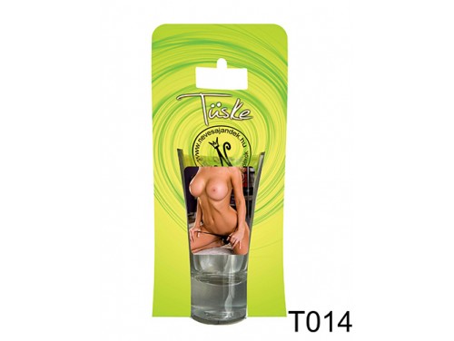 (T014) Vicces Pálinkás pohár 0,75 ml - Tangás csaj - Ajándék férfiaknak