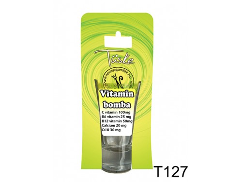 (T127) Vicces Pálinkás pohár 0,75 ml - Vitamin bomba - Vicces Ajándékok