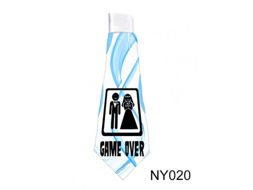 (NY020) Nyakkendő 37 cm x 13 cm - Game Over - Legénybúcsús Ajándékok