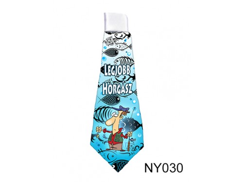(NY030) Nyakkendő 37 cm x 13 cm - Legjobb Horgász - Horgászos ajándékok