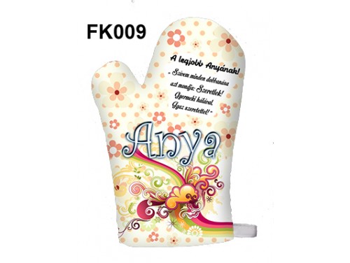 (FK009) Főzőkesztyű 16 cm x 26 cm - A legjobb Anyának - Ajándék anyukáknak - Anyák Napi Ajándékok