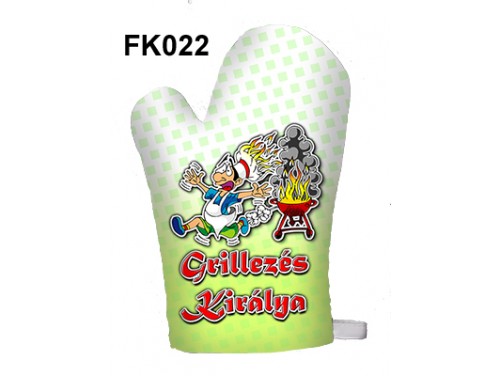 (FK022) Főzőkesztyű 16 cm x 26 cm - Grillezés Királya - Grill Party Kellékek