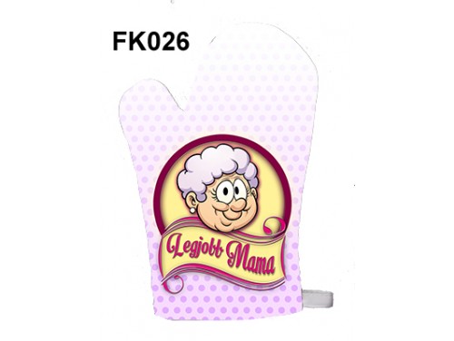 (FK026) Főzőkesztyű 16 cm x 26 cm - Legjobb mama - Ajándék Nagymamáknak
