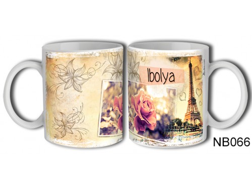 (NB066) Bögre 3 dl - Ibolya – Névre Szóló Ajándék – Névnapi ajándékok