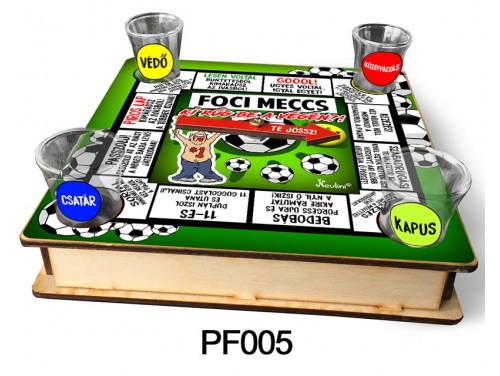(PF005) Ivós társasjáték 18 cm x 18 cm - Foci Meccs Társasjáték – Focis Ajándékok