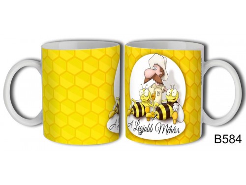 (B584) Bögre 3 dl - Legjobb Méhész - Ajándék Méhésznek