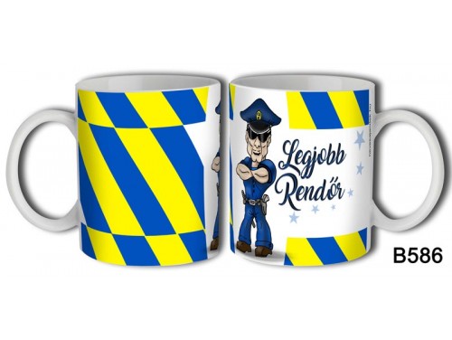 (B586) Bögre 3 dl - Legjobb Rendőr - Ajándékok Rendőröknek