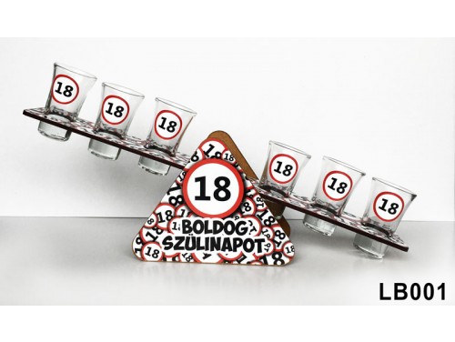 (LB001) Libikóka 30 cm x 9,5 cm - 18 Boldog Szülinapot - Szülinapi ajándékok - Ajándék ötletek születésnapra