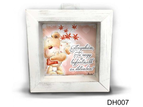 (DH007) Kicsi 3D Képkeret 11,2 cm x 11, 2 cm - Anyukám Te vagy - Ajándék Anyáknak - Anyák napi ajándékok