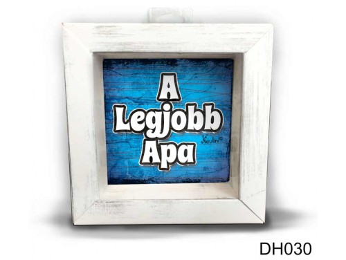 (DH030) Kicsi 3D Képkeret 11,2 cm x 11, 2 cm - Legjobb Apa - Ajándék Apák napjára - Ajándék Apáknak
