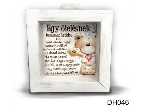 (DH046) Kicsi 3D Képkeret 11,2 cm x 11, 2 cm - Egy ölelésnek - Motiváló Ajándék - Motivációs ajándékok