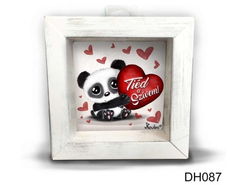 Valentin Napi Ajándék - Szerelmes Ajándék  - Tiéd a szívem - Kicsi 3D Képkeret