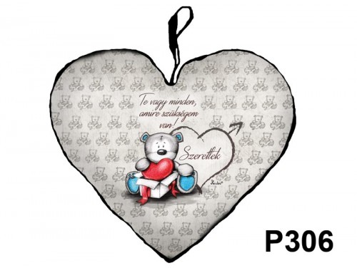 (P306) Párna Nagy Szív 45cm - Te vagy minden - Valentin Napi Ajándékok - Szerelmes Ajándékok